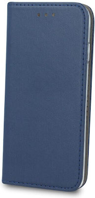 A Flap Wallet Leather Navy Blue (Moto G14)