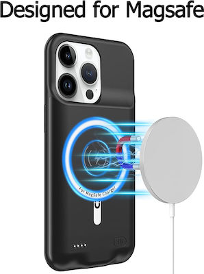 Techsuit Power Pro Umschlag Rückseite Schwarz (iPhone 15 Pro)