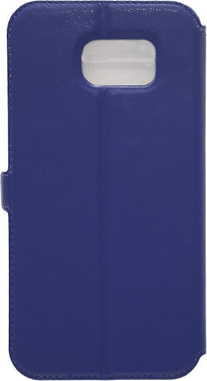 Window Side Closure Book Silicone Blue (Galaxy S7 Edge)