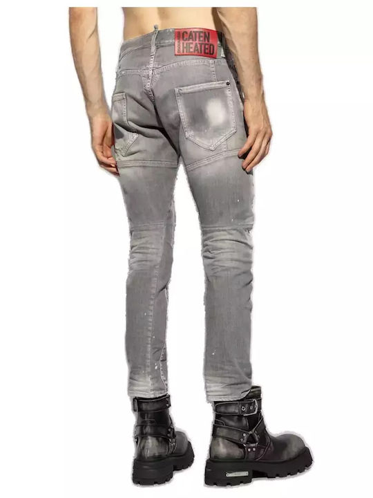 Dsquared2 Tidy Biker Men's Jeans Pants Light Grey