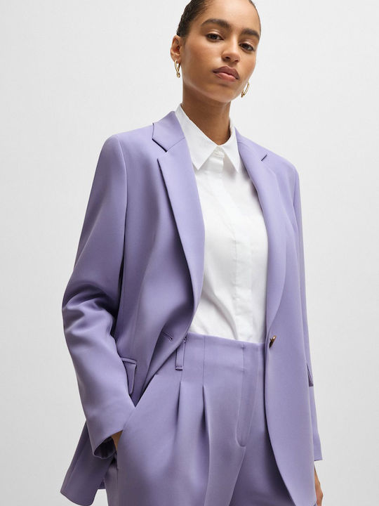 Hugo Boss Women's Crepe Blazer Purple