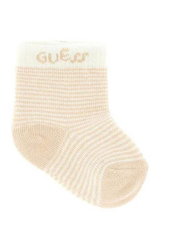 Guess Kids' Ankle Socks Beige 3 Pairs