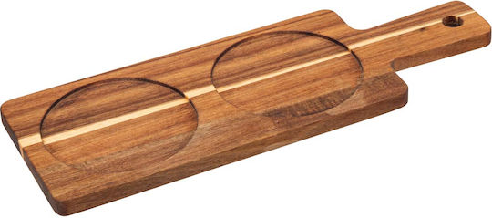 Secret de Gourmet Ceramic Dessert Divided Serving Plate with 2 Slots Multicolour Ø6cmxY11cm
