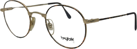Metal Eyeglass Frame Brown Tortoise 544 3033 4723