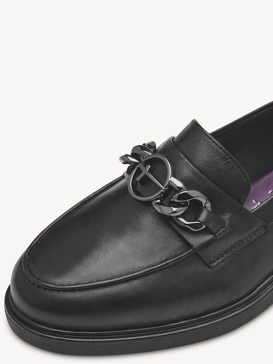 Δερμάτινα Γυναικεία Loafers σε Μαύρο Χρώμα
