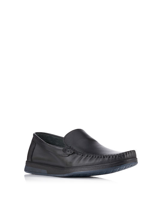 Next Step Shoes Piele Mocasini barbati in Negru Culori