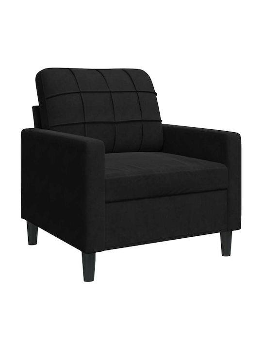 Living Room Furniture Set 2 seater & 2 seater & Armchair Black