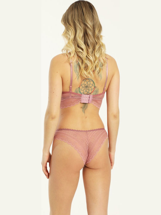 Prestige Δαντελένιο Σετ Εσωρούχων Bralette με Slip Λιλακ