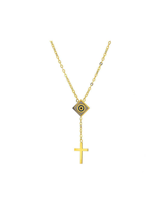 Goldsmith Necklace Eye from Pink Gold Plated Silver