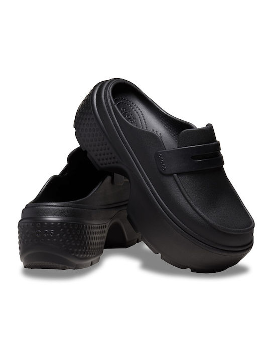 Crocs Mules mit Absatz in Schwarz Farbe