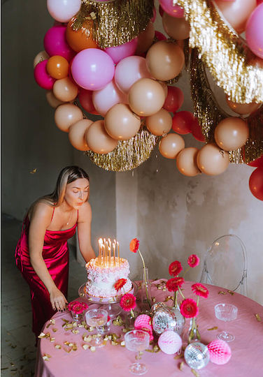Σύνθεση με 20 Μπαλόνια Baby Shower Ροζ 33εκ.
