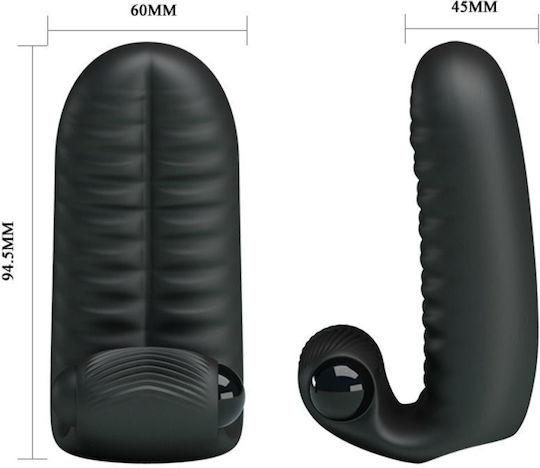 Pretty Love Abbott Vibrator Finger 9.4cm Black