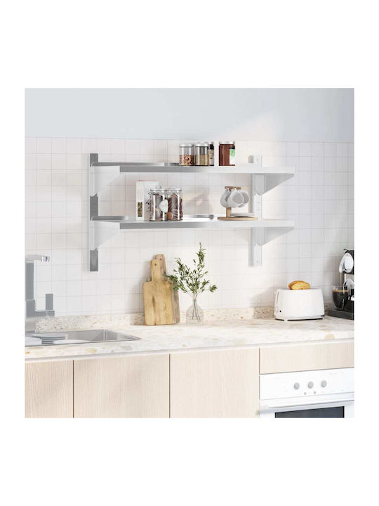 Shelf Wall Silver 100x40x60cm