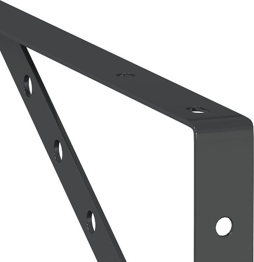 vidaXL Heavy-Duty Stainless Steel Shelf Brackets Silver 23.5x25mm 4pcs 30303