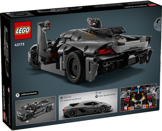 LEGO Technic Koenigsegg Jesko Absolut Grey Hypercar for Ages 10+ 801 Pieces