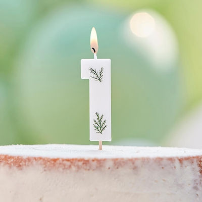 Ginger Ray Birthday Candle Number in White Color MIX-576