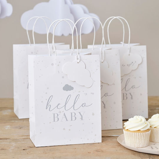 Ginger Ray Papier Tasche für Geschenke Weiß 5Stück
