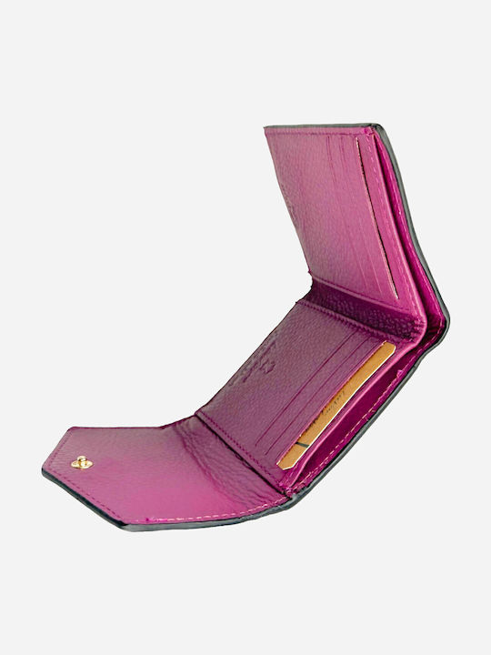 Small Leather Women's Wallet Classic with RFID Purple