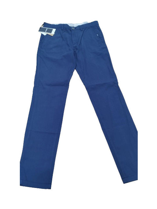 Jack & Jones Pantaloni pentru bărbați Chino Elastice cu Croială Slim Marina