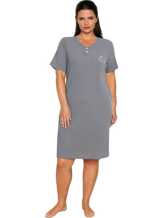 Asel Summer Women's Nightdress Gray