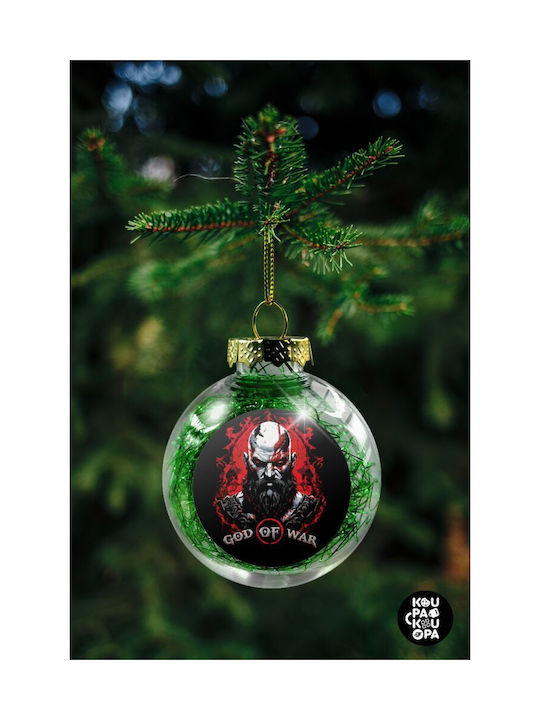 Koupakoupa God Of War Ornament de Crăciun Bilă Plastic Transparent cu Pulbere de Aur cu Paiete 8buc