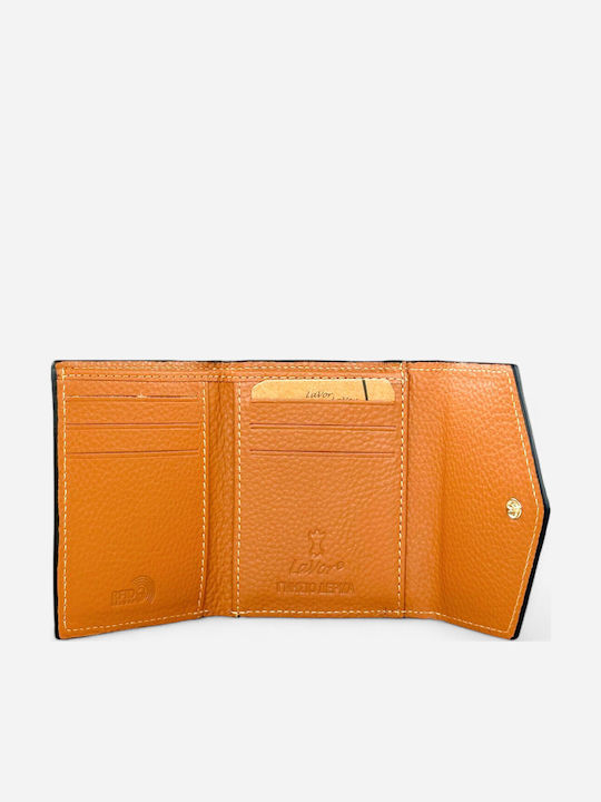 Small Leather Women's Wallet Classic with RFID Tabac Brown