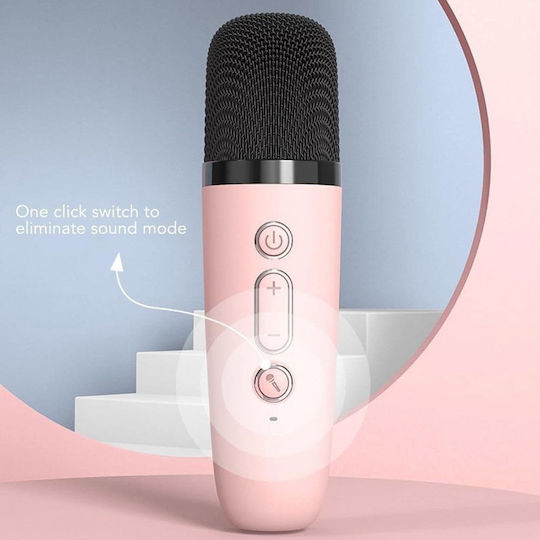 Arrango Ηχείο Karaoke με Ασύρματο Μικρόφωνο και Εφέ Φωτισμού AC49455 Μπεζ