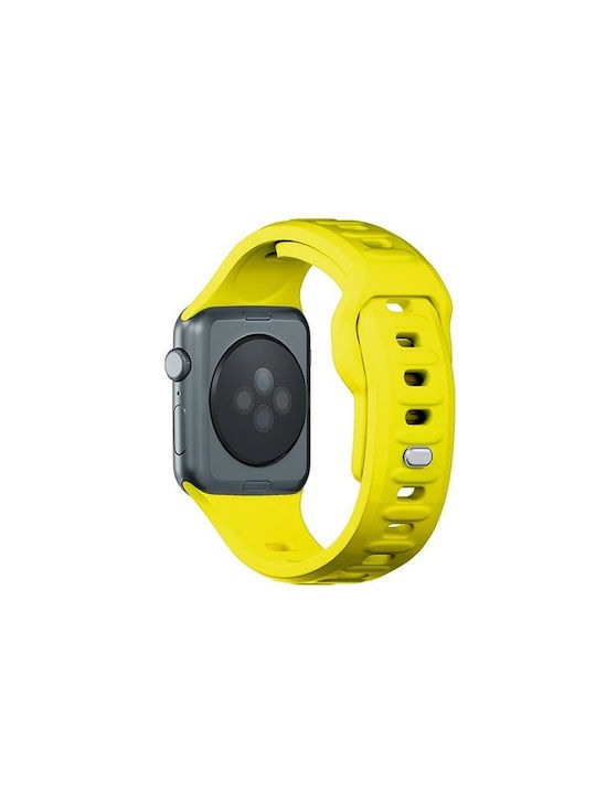 3MK Curea Silicon cu Pin Galben (Apple Watch 44/45/46mm/Ultra 49mm)