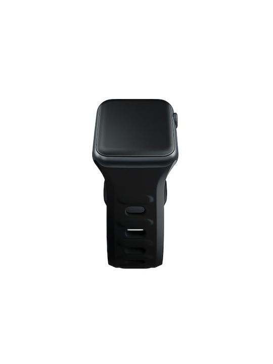 3MK Armband Silikon mit Pin Schwarz (Apple Watch 44/45/46mm/Ultra 49mm)