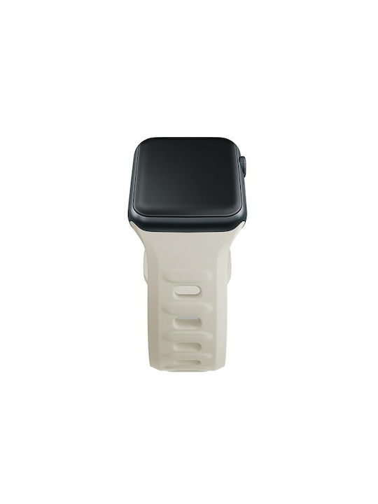 3MK Strap Silicone with Pin Beige (Apple Watch 44/45/46mm/Ultra 49mm)