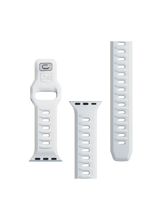 3MK Λουράκι Σιλικόνης με Pin Λευκό (Apple Watch 44/45/46mm/Ultra 49mm)
