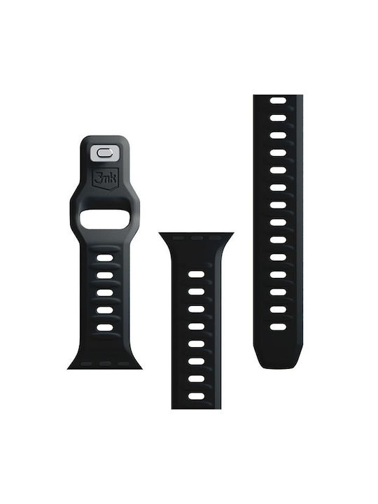 3MK Curea Silicon cu Pin Negru (Apple Watch 38/40/41/42mm)