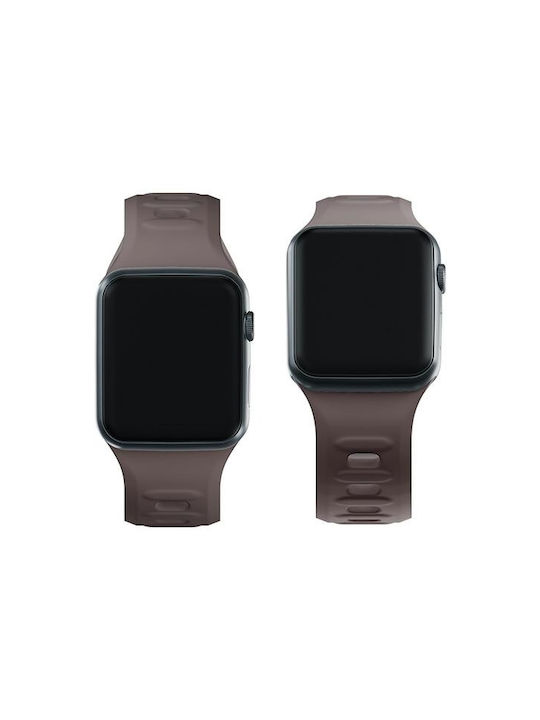 3MK Λουράκι Σιλικόνης με Pin Καφέ (Apple Watch 44/45/46mm/Ultra 49mm)