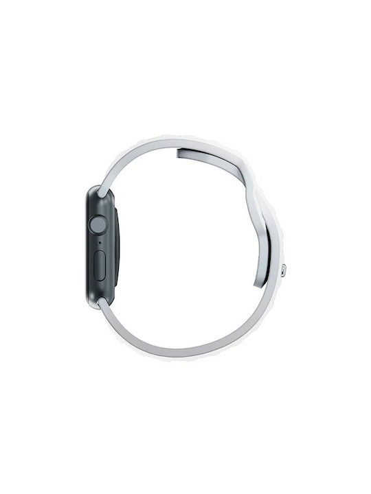 3MK Λουράκι Σιλικόνης με Pin Λευκό (Apple Watch 44/45/46mm/Ultra 49mm)