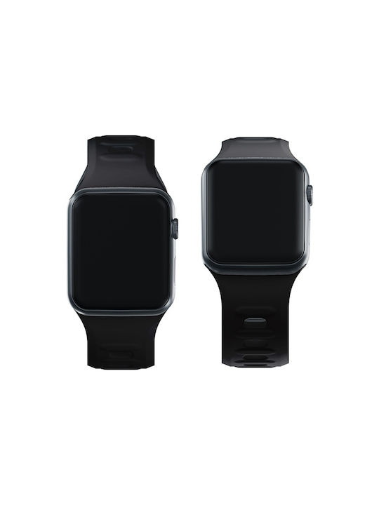 3MK Curea Silicon cu Pin Negru (Apple Watch 38/40/41/42mm)
