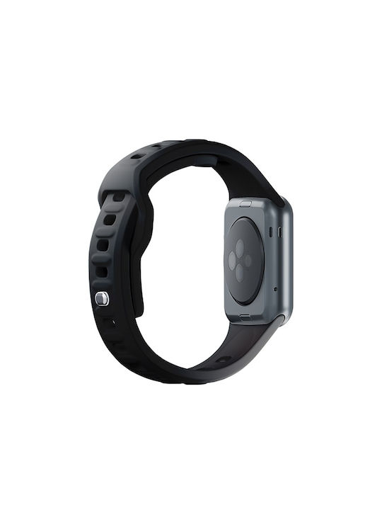 3MK Curea Silicon cu Pin Negru (Apple Watch 38/40/41/42mm)
