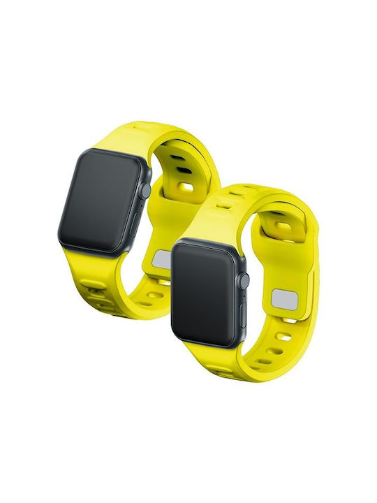 3MK Curea Silicon cu Pin Galben (Apple Watch 44/45/46mm/Ultra 49mm)