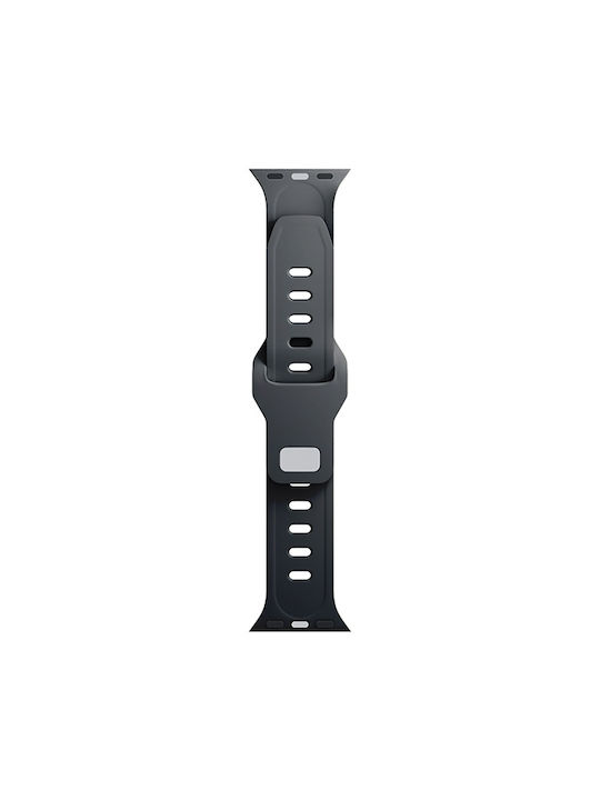 3MK Armband Silikon mit Pin Schwarz (Apple Watch 44/45/46mm/Ultra 49mm)