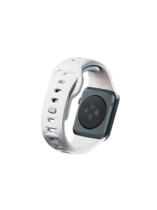 3MK Armband Silikon mit Pin Weiß (Apple Watch 38/40/41/42mm)