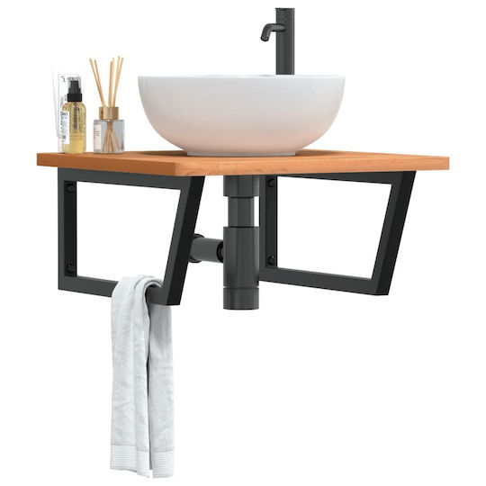 vidaXL Countertop without Sink L60xW60xH2.5cm Beech