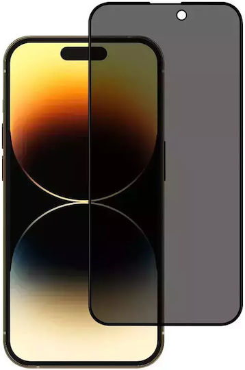 Uniq Privatsphäre Vollflächig gehärtetes Glas Schwarz (iPhone 14 Pro)