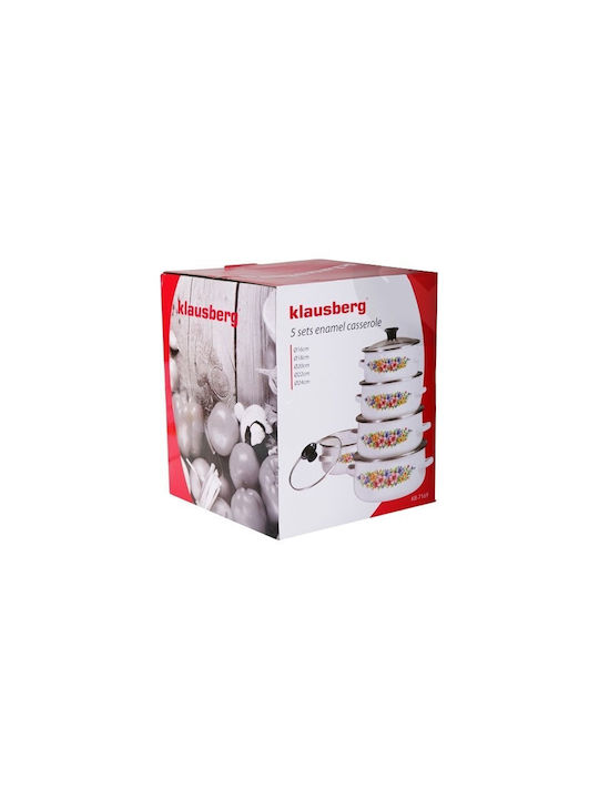 Klausberg Klausberg Cookware Set Made of Aluminum with Enamel Interior Coating 10 Pieces