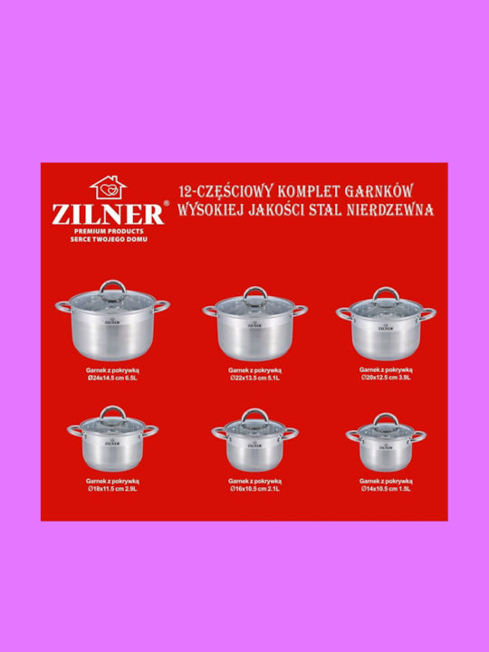 Zilner Töpfe Set ZL-8109 12Stück
