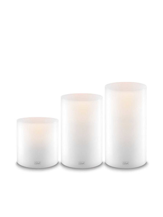 Qult Candle Holder suitable for Tealights Plastic in White Color 25x25x12cm 1pcs