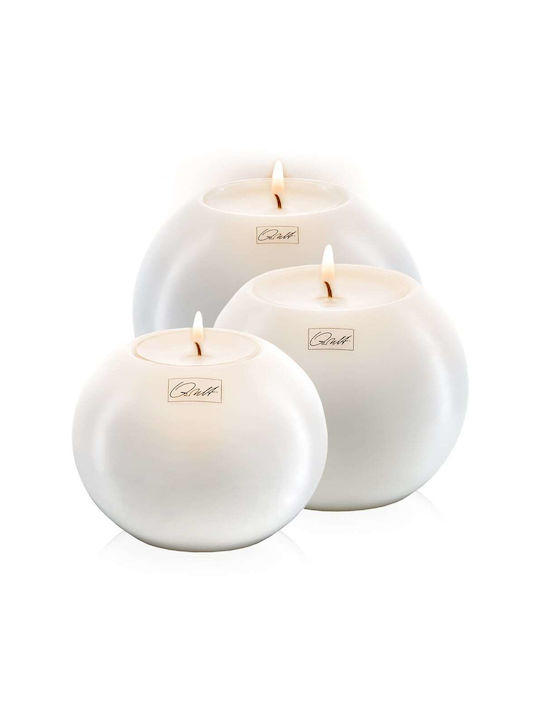 Qult Candle Holder suitable for Tealights Plastic in White Color 6x6x8cm 1pcs