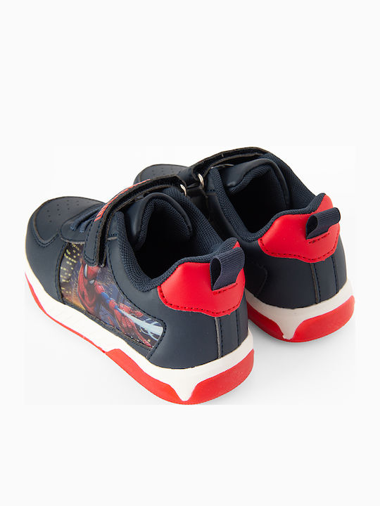 Spiderman Παιδικά Sneakers με Σκρατς Μπλε
