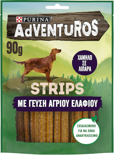 Purina Adventuros Strips with Deer Dog Stick Treats with Deer 90gr