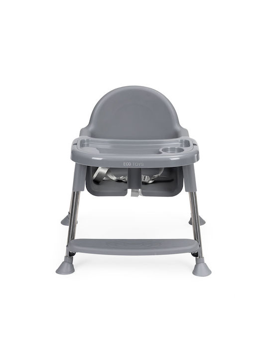 Ecotoys Καρεκλάκι Φαγητού 2 in 1 Γκρι
