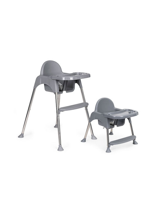 Ecotoys Καρεκλάκι Φαγητού 2 in 1 Γκρι