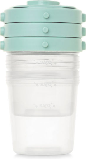 Saro Plastic Kids' Lunch Set 0.2lt Green